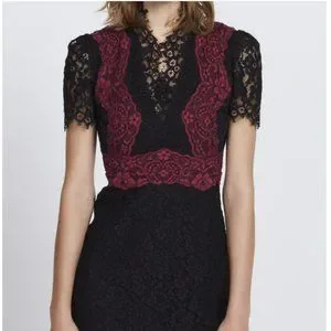 lace trim denim dress Philosophy Lace trim denim dress  Flying Colors